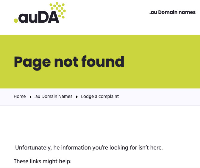 auda website down broken